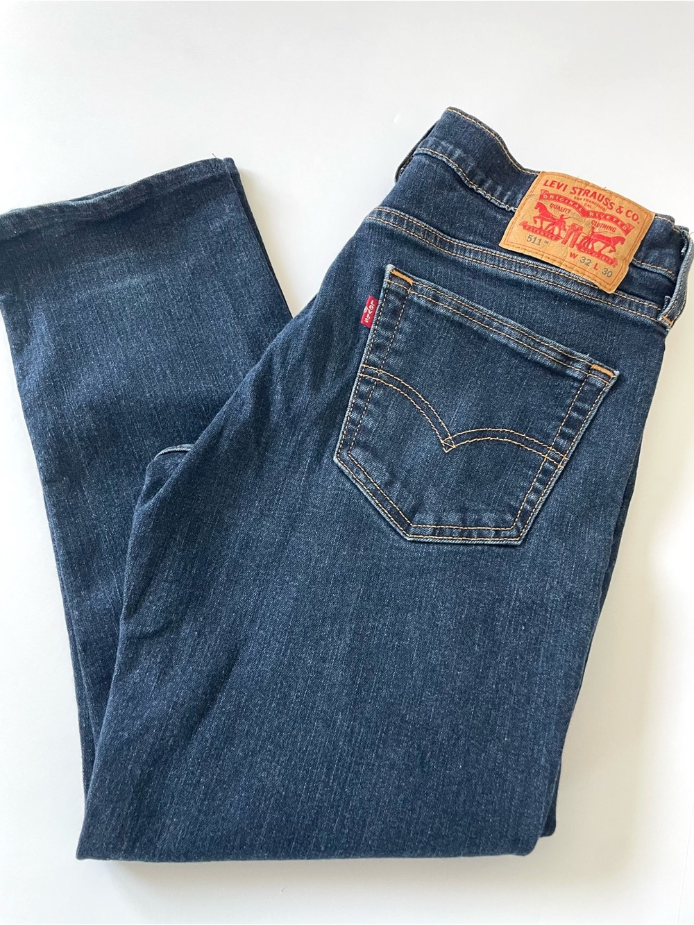 Levi's 511 Men's Dark Blue Slim Fit Cropped/Short Jeans